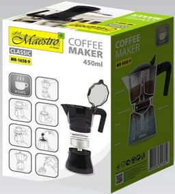Maestro MR-1658-9 - Koffiemachine - Aluminium - 450ml - 9 kopjes — thumbnail 4