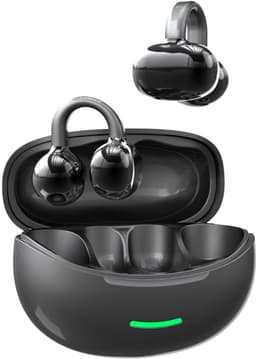 Draadloze oordopjes met Oorclip Zwart - Geschikt voor Apple en Android - Bluetooth 5.4 - Draadloze oortje Bluetooth - Sport Oordopjes - Bluetooth Oordopjes - Draadloze Oordopjes - Oortjes Draadloos - In-Ear Oordopjes - Model W18 — thumbnail 1