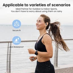 Open Ear Oordopjes - Draadloze Bluetooth 5.4 Sport Oordopjes - Met Digitale Display en 50Uur Speeltijd - Voor Fietsen en Hardlopen - Sportoordopjes - Roze — thumbnail 2