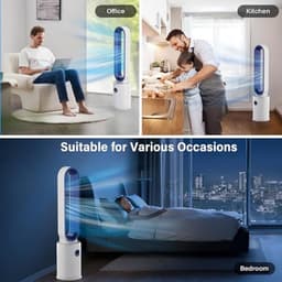 Stille torenventilator met 3 snelheden en 60° oscillatie, met LED-display en timer — thumbnail 2