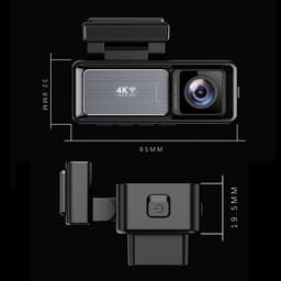 Gloovon - Dashcam - 4K Ultra HD Resolutie - 3.2 inch IPS Scherm - Met WiFi & App - Parkeermodus - Nachtzicht - G-Sensor — thumbnail 5