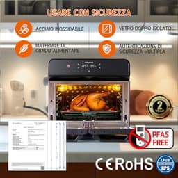 XXL Heteluchtfriteuse - 22L met 2 Kamers en Led-Touchscreen — thumbnail 4