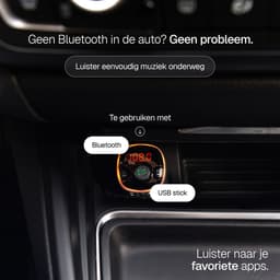 Wegman Bluetooth FM Transmitter - Carkit - Handsfree Bellen Auto - 30W Autolader USB C - Bluetooth Adapter Auto - USB Stick - USB-C Lader — thumbnail 2