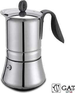 G.A.T. Italia Lady RVS 4 kops - Percolator - 200ml - Inductie - Made in Italy — thumbnail 1