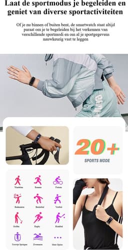 Kiraal Livery - Schitterende Activity Tracker - Stijlvol - Android & iOS - Siliconen - Zwart — thumbnail 5