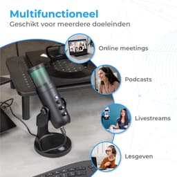 Nuvance USB Microfoon met Standaard - voor PC en Gaming Microfoon - Streaming Microphone - RGB — thumbnail 4