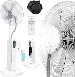 KESSER® Statiefventilator Frosty met Water Ultrasone Verneveling Koeling - Staande Ventilator inclusief Afstandsbediening en Timerfunctie - Wit — thumbnail 4