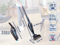 Leifheit 11928 Rotaro Powervac 2in1 steelstofzuiger, 20 volt techniek — thumbnail 4