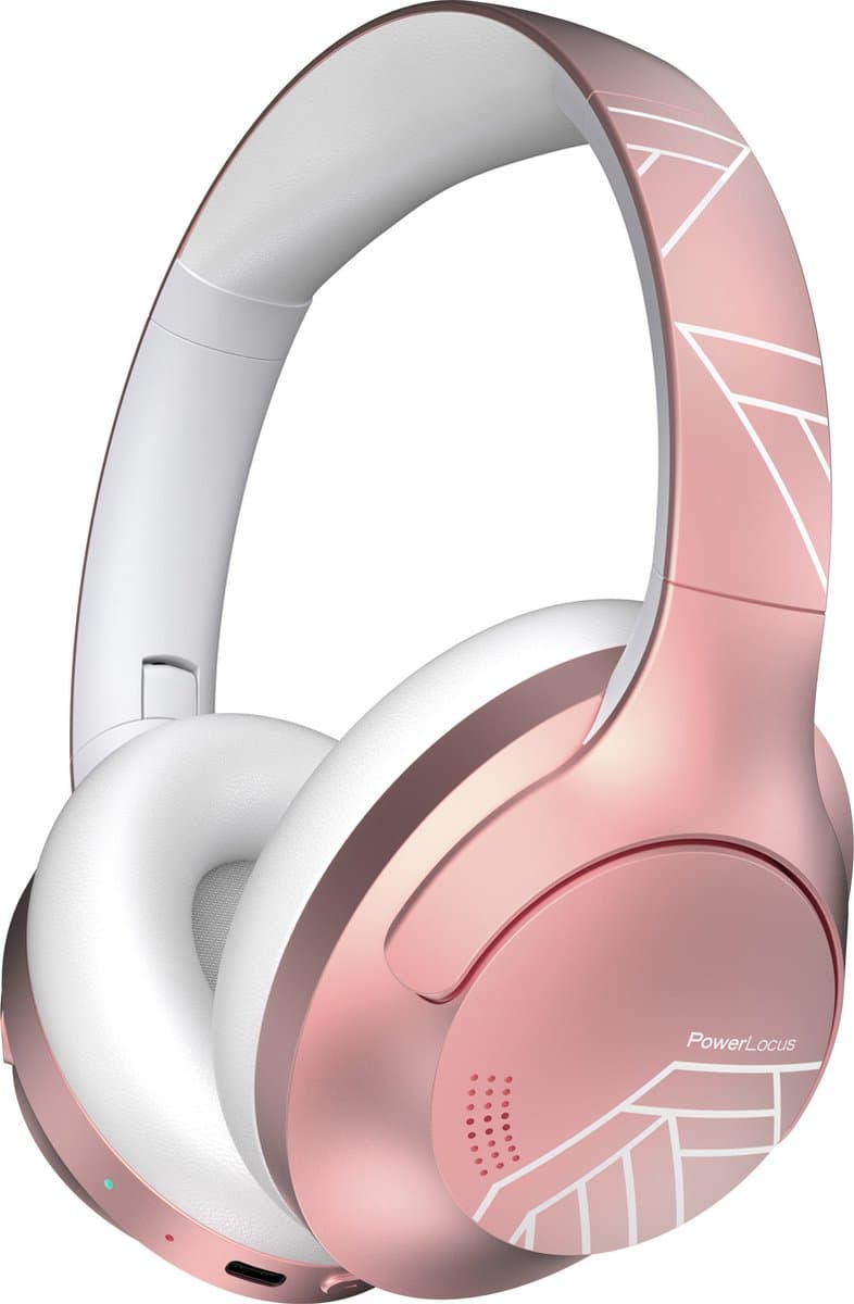 PowerLocus P3 - Bluetooth Koptelefoon – Draadloos – Over-ear – incl. Premium Case – 50 uur batterijduur – Microfoon - Rose Gold — afbeelding 1