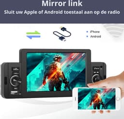 LooXs Autoradio - 1 DIN - Apple Carplay - Android Auto - Bluetooth - Usb — thumbnail 3