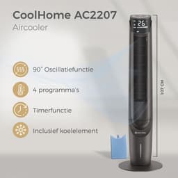 CoolHome AC2207 Aircooler- Luchtkoeler met draaifunctie - Afstandsbediening en App - Incl. Koelelement - 107 CM - Dimbaar LED scherm — thumbnail 3
