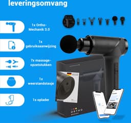 OrthoMechanik 3.0 - Massage Gun Professional met Smartphone App-Expert Video's - Massage apparaat met accessoires - Massage pistool voor sneller herstel — thumbnail 2