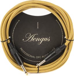 Áengus Gold Tweed Gitaarkabel Instrumentkabel - 6.35mm mono jack plug recht/recht - 3 meter — thumbnail 1