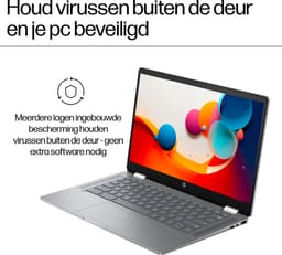 HP Chromebook x360 14b-cd0930nd Intel® Core™ i3 i3-N305 35,6 cm (14") Touchscreen Full HD 8 GB LPDDR5-SDRAM 256 GB eUFS Wi-Fi 6 (802.11ax) ChromeOS Zilver QWERTY — thumbnail 5