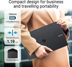 ASUS ZenScreen Touch MB16AMTR - Portable USB-C Mini-HDMI Monitor - 10-point Touch - Ingebouwde Battery - Compatible met Laptops, Smartphones en Game Consoles - 15.6 inch — thumbnail 5