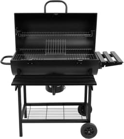 Luxe Houtskoolbarbecue met Deksel & 3 Werkbladen – XXL Grilloppervlak – Verrijdbaar – 108 x 68 x 94 cm — thumbnail 5