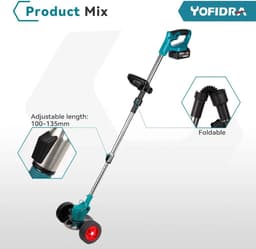 Eszenzics™ Professionele Accu Grasmaaier - 3-in-1 Trimmen Maaien Zagen - Gratis Accu 18V voor Makita - Draadloos - Telescopische Steel - Zaag- en Maaiblad — thumbnail 3