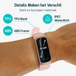 FITAGE Stappenteller - Activity Tracker - Stappenteller Horloge - Smartwatch - Dames en Heren - Roze — thumbnail 5