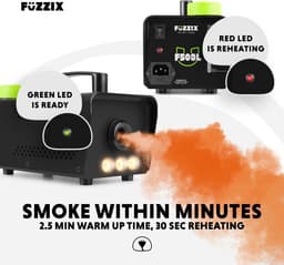 Party Rookmachine - 500 Watt - Fuzzix F503L - Rook machine met ingebouwde RGB Leds - 2 Liter rookvloeistof — thumbnail 3