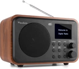 DAB radio met Bluetooth - Audizio Milan - DAB radio retro met accu en FM radio - Hout — thumbnail 1