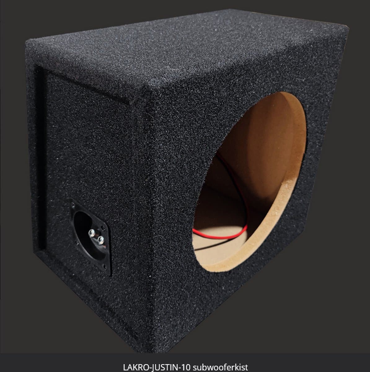 10 inch subwooferbehuizing 18 mm MDF LAKRO-JUSTIN-10 subwooferkist — afbeelding 1