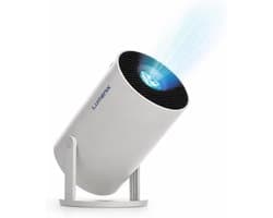 Mini projector met 4K ondersteuning - Smart TV met Android 14.0 - WiFi 6 & Bluetooth 5.0 - Ideaal voor home cinema - SnelShoppen
