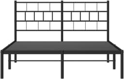 Bedframe met hoofdeinde, metaal, zwart, 135 x 190 cm, hotelbedframe, slaapkamer, bedframe voor woonkamer, slaapkamer — thumbnail 5