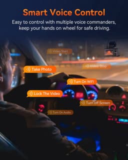 VANTRUE E3 3-kanaals 2.7K WiFi-dashcam – met GPS, spraakbesturing, STARVIS-sensor, infrarood nachtzicht, 24-uurs gebufferde parkeermodus, 3-weg opname (1944P + 1080P + 1080P) voor en achter, ondersteunt max. 512GB — thumbnail 3