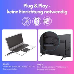 Draadloze HDMI Transmissie Set - Draadloos HDMI 1080p - Compact Design - Universele Compatibiliteit - Tv-Stick - Zwart — thumbnail 5