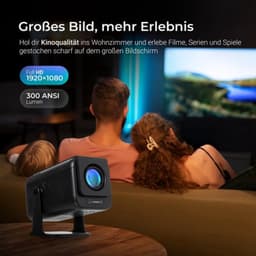Mini Beamer 1080p Full HD - WiFi 6 Bluetooth 5.0 - LED Projectie - 1920 x 1080 Resolutie - Voor Thuisbioscoop En Zakelijk Gebruik — thumbnail 5