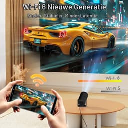 Mini Beamer Draagbaar - 1280 x 720 Resolutie - 18000 Lumen - DLP Technologie - HDMI USB 3,5mm - Voor Gaming En Thuisbioscoop — thumbnail 2