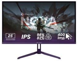 Arozzi Nova 25" E-Sport Gaming Monitor - Full HD IPS - 400Hz - Paars