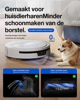 Ecovacs Deebot T90 Max Pro Omni – Robotstofzuiger Met Dweilfunctie – 40.000 Pa – 9,5 cm Ultradun – ZeroTangle 4.0 Anti-klit – Omni-Station – Wit — thumbnail 2