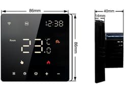 Wi-Fi kamerthermostaat – Tuya Smart elektrische verwarmingsfolie - Slimme thermostaat - Digitale LED-controller – Vloerverwarmingsthermostaat - Touchscreenbediening – Smart Living - 16A - Zwart — thumbnail 4