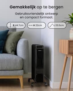 Slimme Oliegevulde Radiator 2500W met Wifi en App – Elektrische Kachel met 24-Uurs Timer, 3 Warmtestanden, Instelbare Thermostaat en Afstandsbediening – Zwart — thumbnail 4