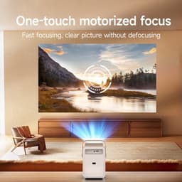 Mini Beamer - Draagbare Projector - 200 ANSI Lumen - 1280x720 Resolutie - Android 11 - WiFi Bluetooth - Voor Thuisbioscoop — thumbnail 1
