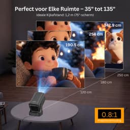 ZRNS® Draagbare Beamer - Mini Projector - Streamen - Geschikt voor IOS & Android - 4K Support — thumbnail 5