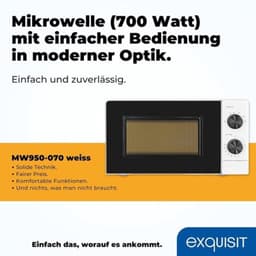 Magnetron - Ovenverwarming - Snel opwarmen - Ontdooifunctie - 20 Liter - Wit — thumbnail 2