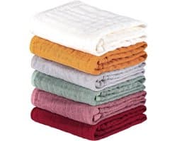 Spuugdoekjes, 6 stuks, katoen