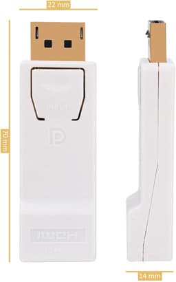 Displayport naar HDMI-adapter, 4kUDH monitor, converter compatibel met pc, computer, notebook, laptop, tv, projector, beamer — thumbnail 3