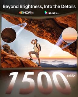 Beamer 1500 ANSI Lumen - Full HD 1080p Resolutie - 75 Watt Vermogen - LCD - Kleur - Home Theater Projector — thumbnail 4