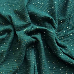 1 meter, 160 x 100 cm, groen met gouden stippen — thumbnail 1