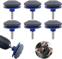 SnelShoppen - Set van 6 Grasmaaier Mes Slijpers, Universele Premium Mes Slijper voor Elektrische Boormachines en Tuingereedschap, Dubbel Corundum, Rob — thumbnail 1