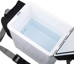 SnelShoppen - Portable Mini Koelkast voor Auto en Caravan, 7.5 L, Warm en Koud Functie, 12 V Kabel, Grijs en Blauw, Ideaal voor Camping en Uitjes — thumbnail 3