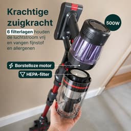 Vivid Green 500W Steelstofzuiger - Met Dweilfunctie - Kruimelzuiger - Flexibele Stang - Stofzuiger 35000Pa Zuigkracht — thumbnail 2