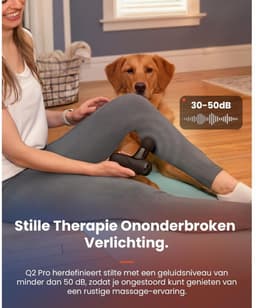 NIVA® Masage Gun - Verlichting Van Rug- En Schouderpijn - Draagbaar Massagepistool Voor Spieren - Zwart - 14cm x 12cm x 4cm — thumbnail 2