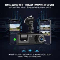 Dashcam - Zwart - 3 Camera's - Full HD 1080P - Voor Auto's en Mountainbikers — thumbnail 4
