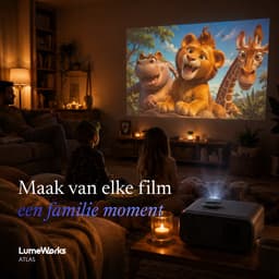 LumeWorks Atlas Full HD Beamer - Projector - 500 ANSI Lumen - Beeld tot 250 inch - 4K Support - Streamen vanaf Telefoon — thumbnail 4