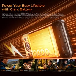 Robuuste smartphone - OUKITEL WP500 - 6,78'' FHD+ scherm - 32GB RAM - 1TB ROM - 10000 mAh 45W - 5G Dual SIM - NFC GPS 2026 nieuw - Oranje — thumbnail 5