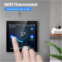 Slimme Thermostaat - Wifi Regelaar - Comfort Verwarmen - Weerstation Functie - 16A Belasting - Wit — thumbnail 3